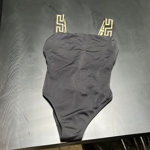 Black Versace one piece bathing suit